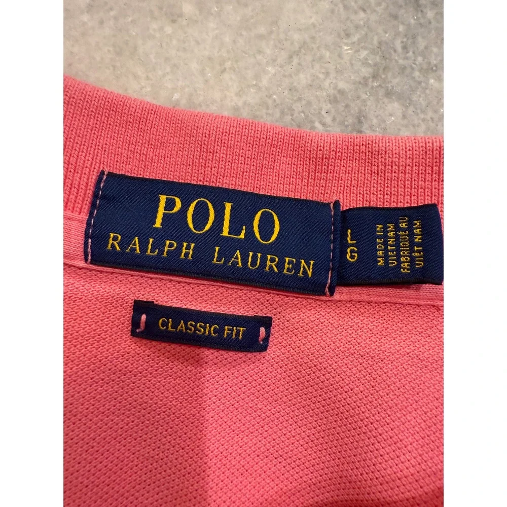 Polo Ralph‎ Lauren Mens Classic Fit Pink Polo Shirt